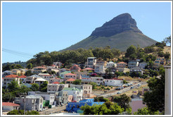 Bo-Kaap neighborhood in front of Lion's Head.