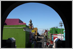 Chiappini Street, Bo-Kaap, seen through an archway.