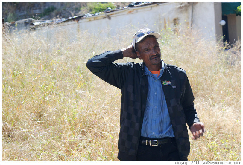 Bo-Kaap walking tour guide, Cyril Johnson, who was homeless for 15 years before he became a guide.