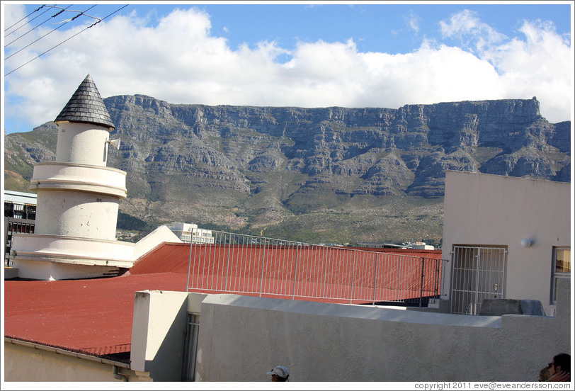 Morris Street, Bo-Kaap, with Table Mountain behind.