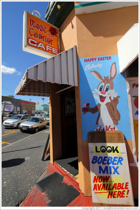 Rose Corner Cafe, Bo-Kaap. Sign advertises a mix for Boeber, a traditional Malay dish.