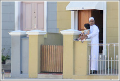 Man with child, Wale Street, Bo-Kaap.