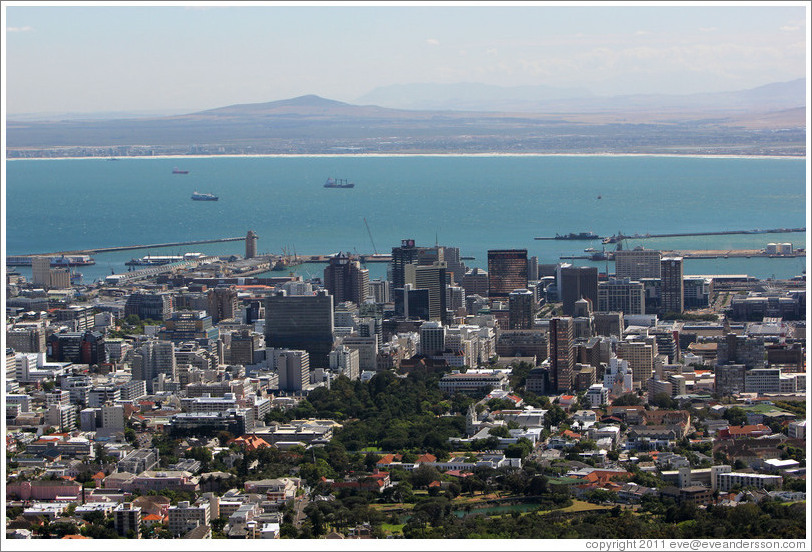 Downtown viewed from Table Mountain.