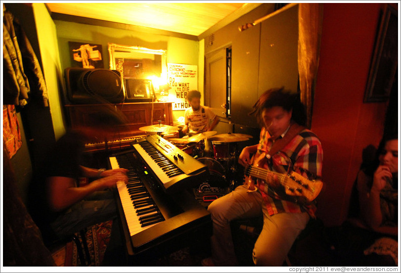 Jazz musicians at a bar in the Observatory neighborhood.