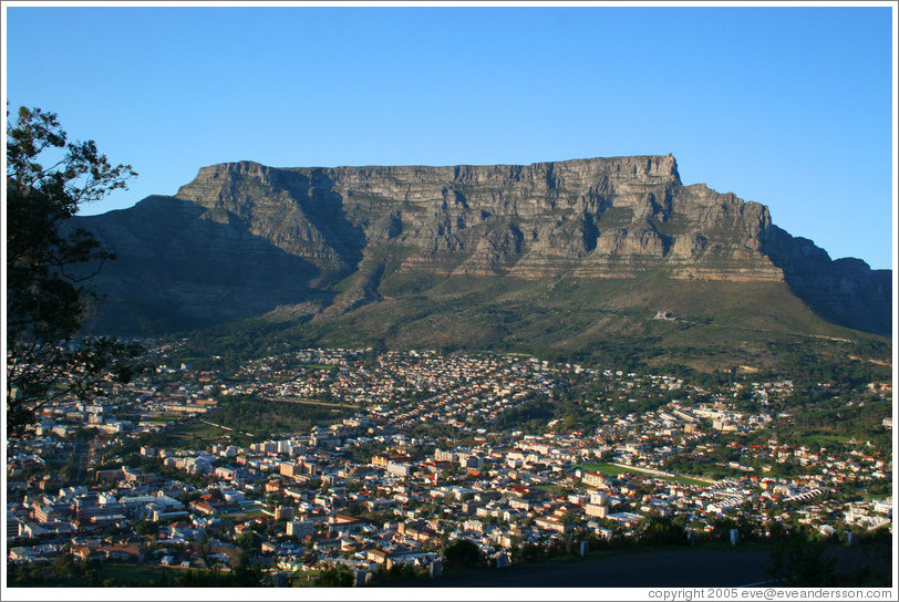 Table Mountain overlooking Cape Town.