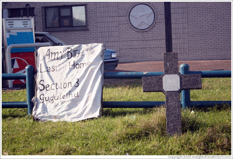 Memorial for Amy Biehl who was murdered in the Gugulethu township.