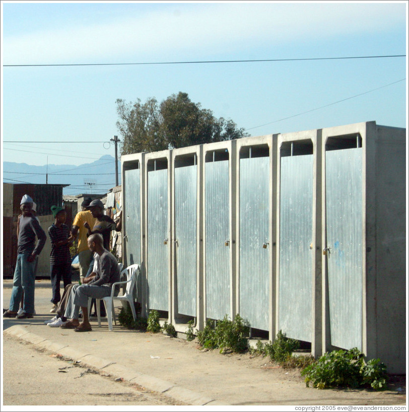 Outhouses in the Khayelitsha township.