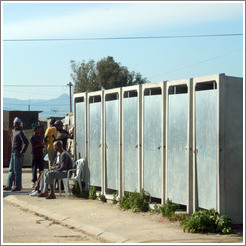 Outhouses in the Khayelitsha township.