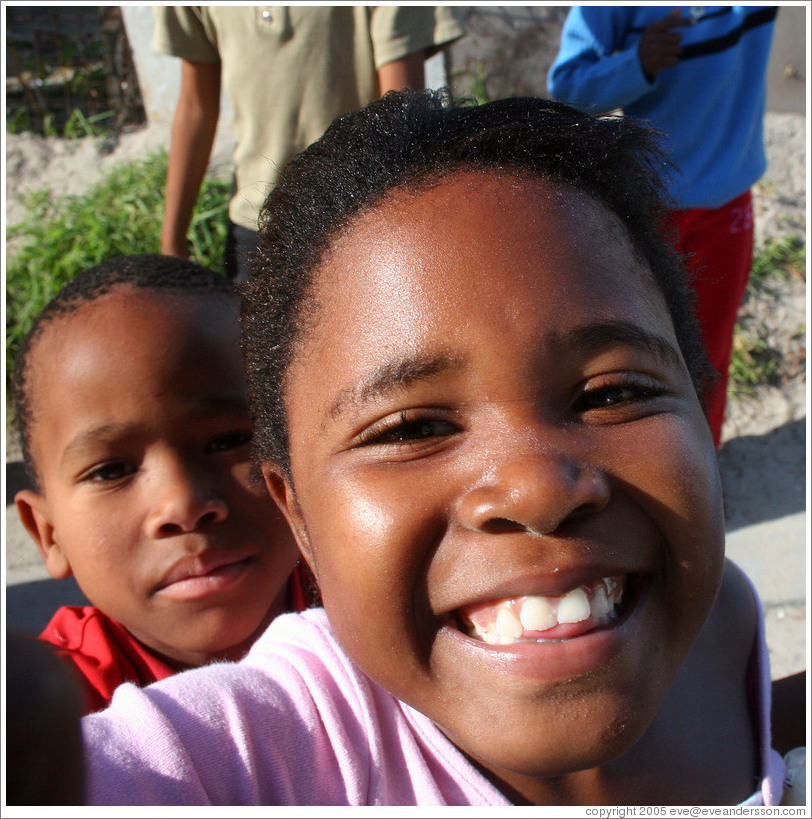 Kids in the Khayelitsha township.