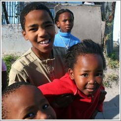 Kids in the Khayelitsha township.