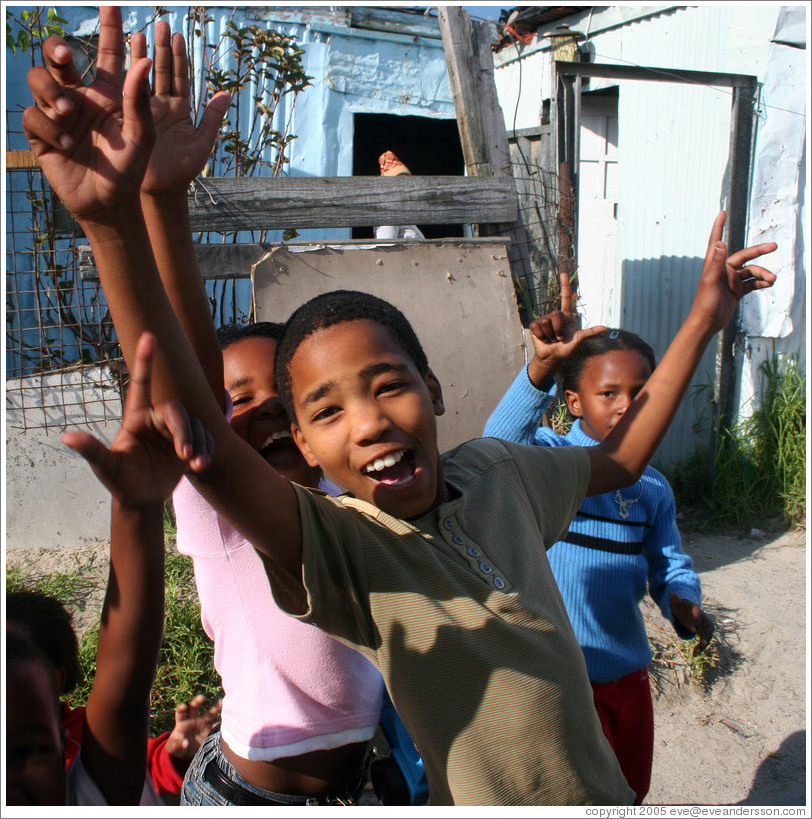 Kids in Khayelitsha township.
