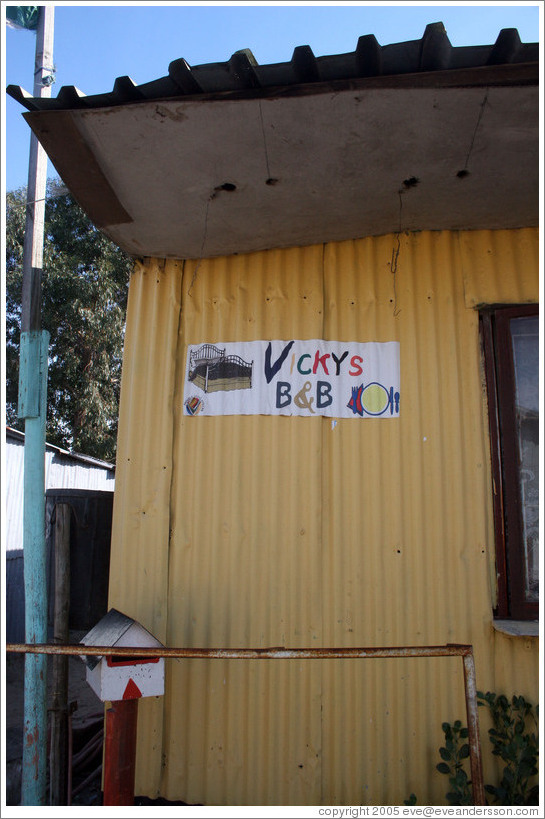 Vicky's B&B.  Khayelitsha township.