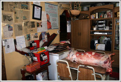 Vicky's B&B.  This is a dead sheep on the dining room table.  Khayelitsha township.