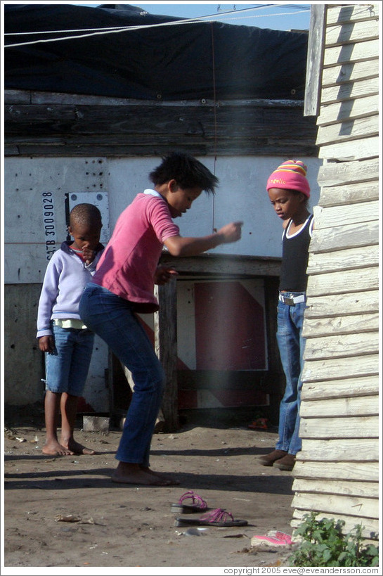 Kids playing.  Langa township.
