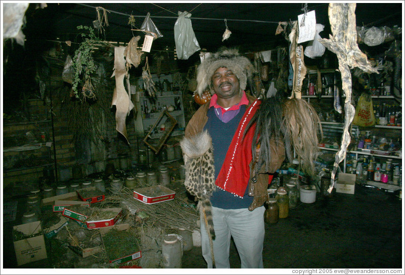 Ndaba, a medicine man.  Langa township.