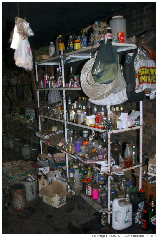 Storefront of Ndaba, a medicine man.  Langa township.