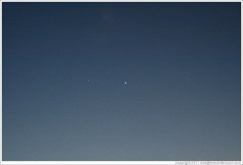 The first stars of the vening.