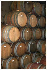 Oak barrels at the Anura winery, near Paarl.