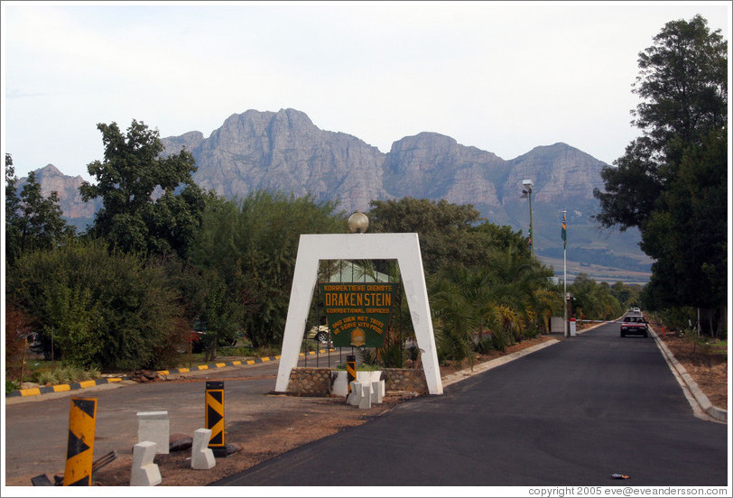 Drakenstein prison, where Nelson Mandela was released in 1990.