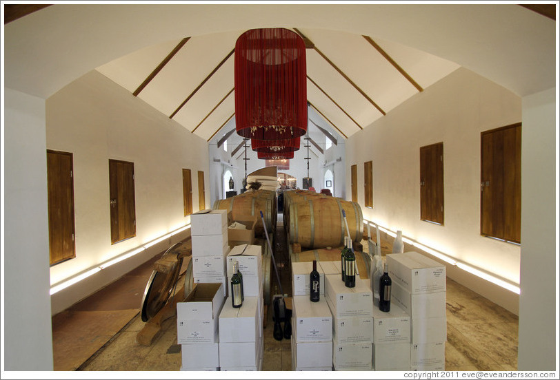 Barrel display. Peter Falke winery.