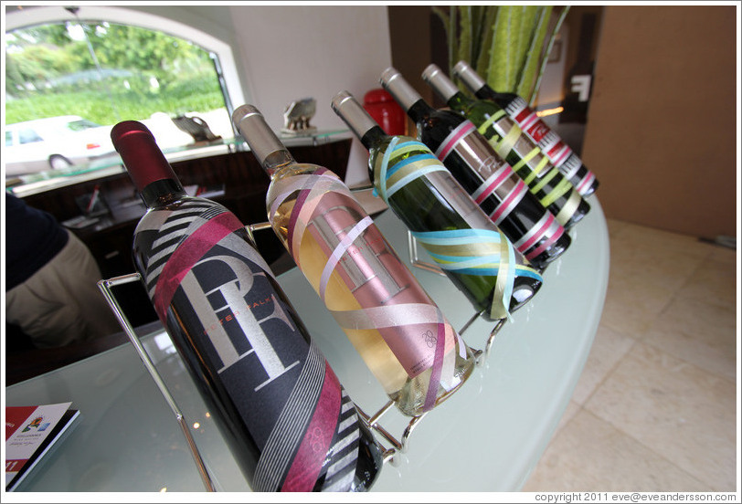 Bottles. Peter Falke winery.