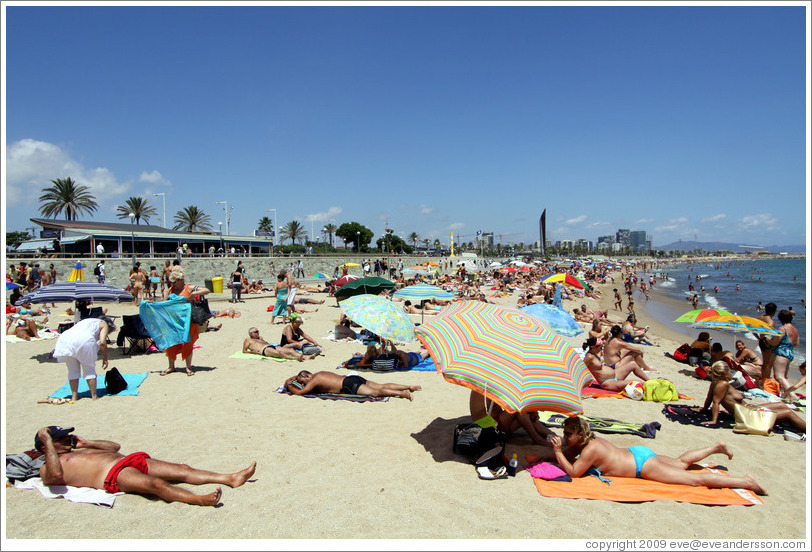 Bogatell beach.