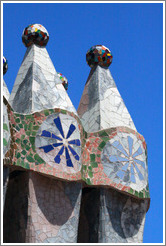 Chimneys (detail).  Casa Batll