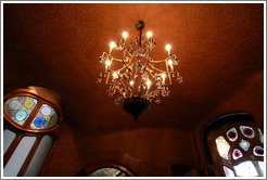 Stained glass interior windows.  Casa Batll