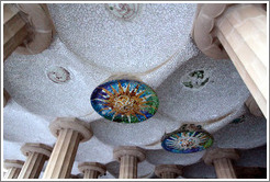 Ceiling under the central terrace.  Park G?ell.