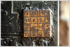 Magic square on a door in the Passion fa?e.  La Sagrada Fam?a.