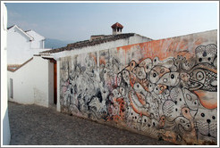 Fish graffiti. Calle de Cruz de Quir?Albaic?