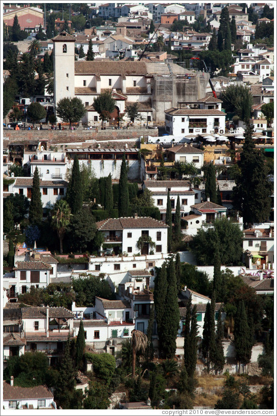 Albaic? including Mirador de San Nicol? viewed from the Alhambra.