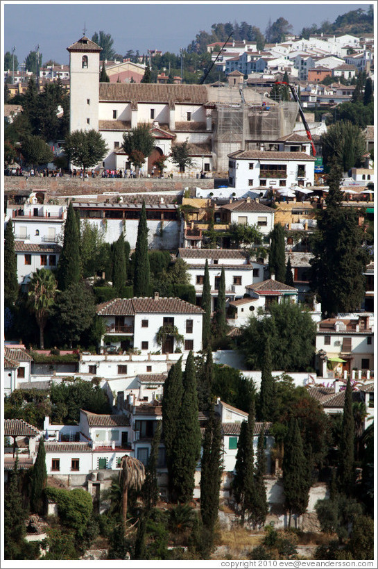 Albaic? including Mirador de San Nicol? viewed from the Alhambra.