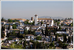 View of View of Albaic? including Mirador de San Nicol? from the Alhambra.