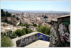 Staircase between Carretera De Murcia and Calle Veredillas de San Crist?, with a view of the city.  Albaic?