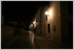 Calle Real, Alhambra, at night.
