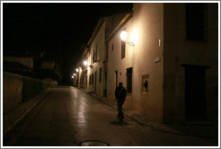 Calle Real, Alhambra, at night.