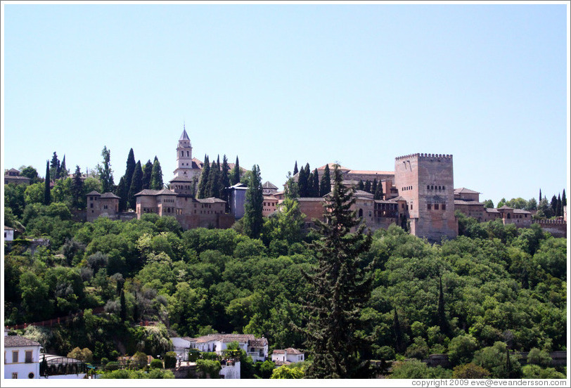 View of the Alhambra from Camino del Sacromonte.