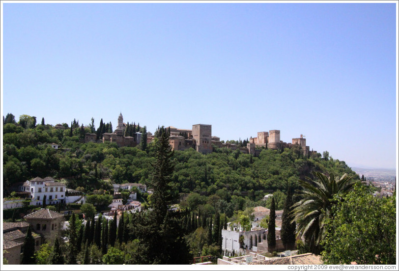 View of the Alhambra from Camino del Sacromonte.