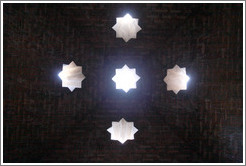 Star-shaped openings in the ceiling, mosque baths, Alhambra.