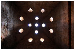 Star-shaped openings in the ceiling, mosque baths, Alhambra.