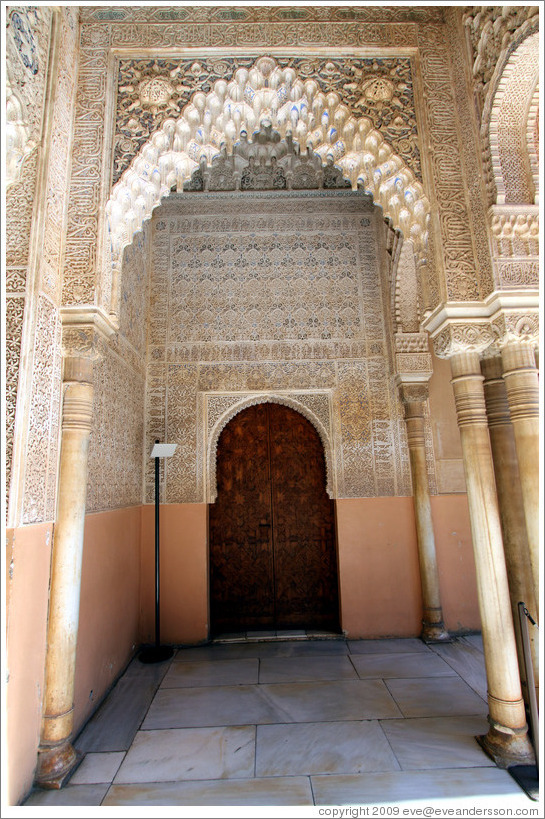 Arch at Court of Lions.  Nasrid Palace, Alhambra.