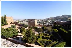 Garden outside Nasrid Palace, Alhambra.