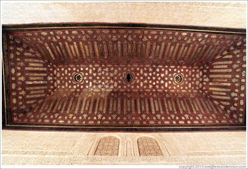 Ceiling, Golden Chamber, Mexuar, Nasrid Palace, Alhambra.