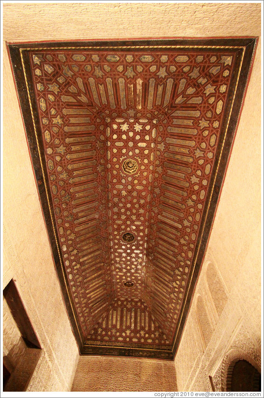 Ceiling, Golden Chamber, Mexuar, Nasrid Palace, Alhambra.