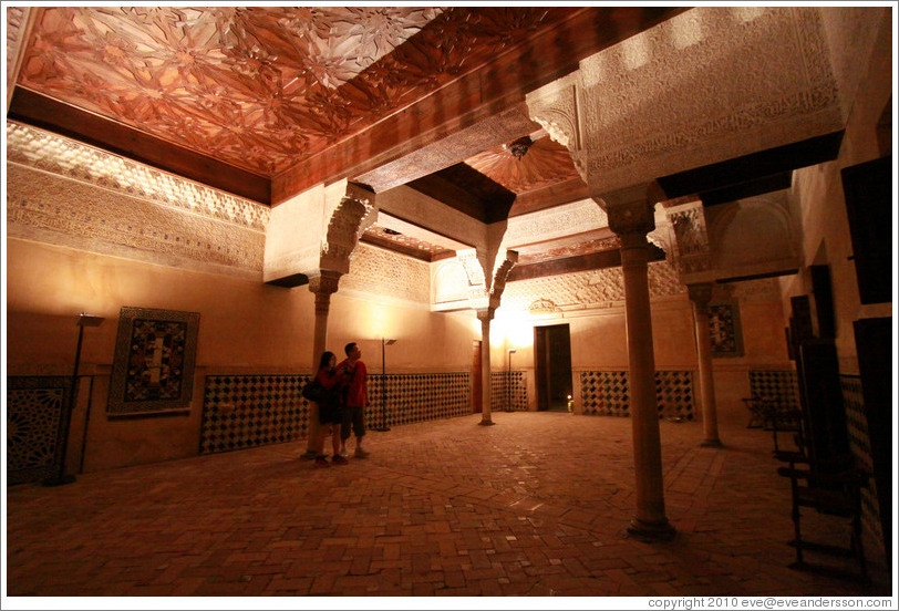 Mexuar, Nasrid Palace, Alhambra at night.