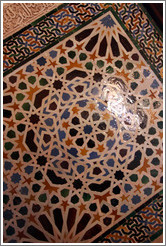 Wall mosaic, Mexuar, Nasrid Palace, Alhambra.