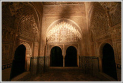 Mirador de Lindaraja, Nasrid Palace, Alhambra at night.