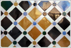 Wall mosaic, Patio de los Arrayanes, Nasrid Palace, Alhambra.