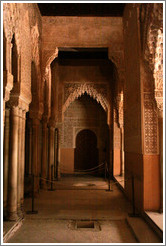 Patio de los Leones, Nasrid Palace, Alhambra at night.